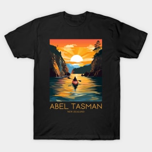 A Pop Art Travel Print of Abel Tasman National Park - New Zealand T-Shirt